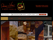 Tablet Screenshot of paneevinotrattoria.com